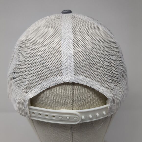 M Snapback Trucker Hat Gray OS Adjustable Embroidered Mesh Back Port Authority - Picture 5 of 8
